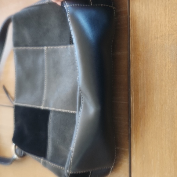 FRANCO SARTO LEATHER AND SUEDE SHOULDER BAG - Picture 6 of 8